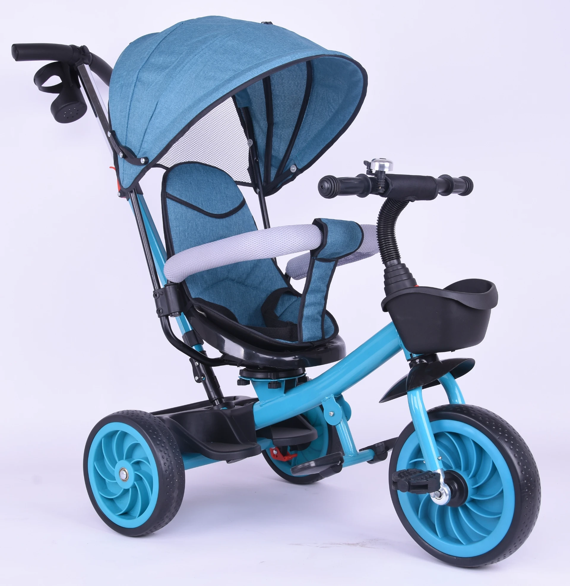Hot Sale High Quality Steel Frame 4in1 360 Degree Rotating Seat Baby Tricycle