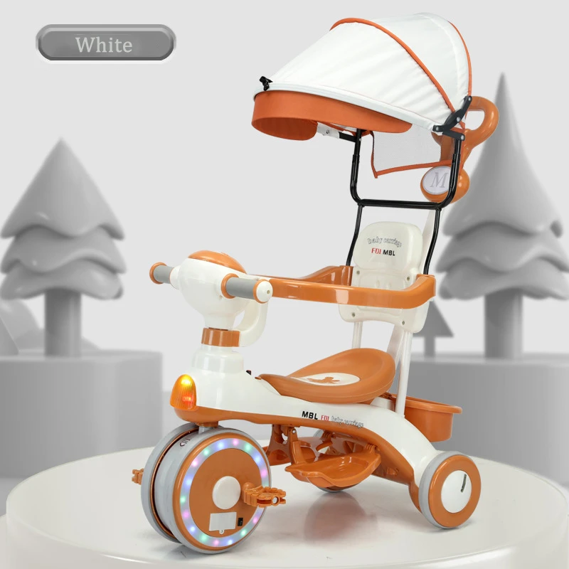 4 in 1 Kids Tricycle Child Bike Baby Children Tricycle With Push Bar Tricycle Strollers 3 Wheel bike
