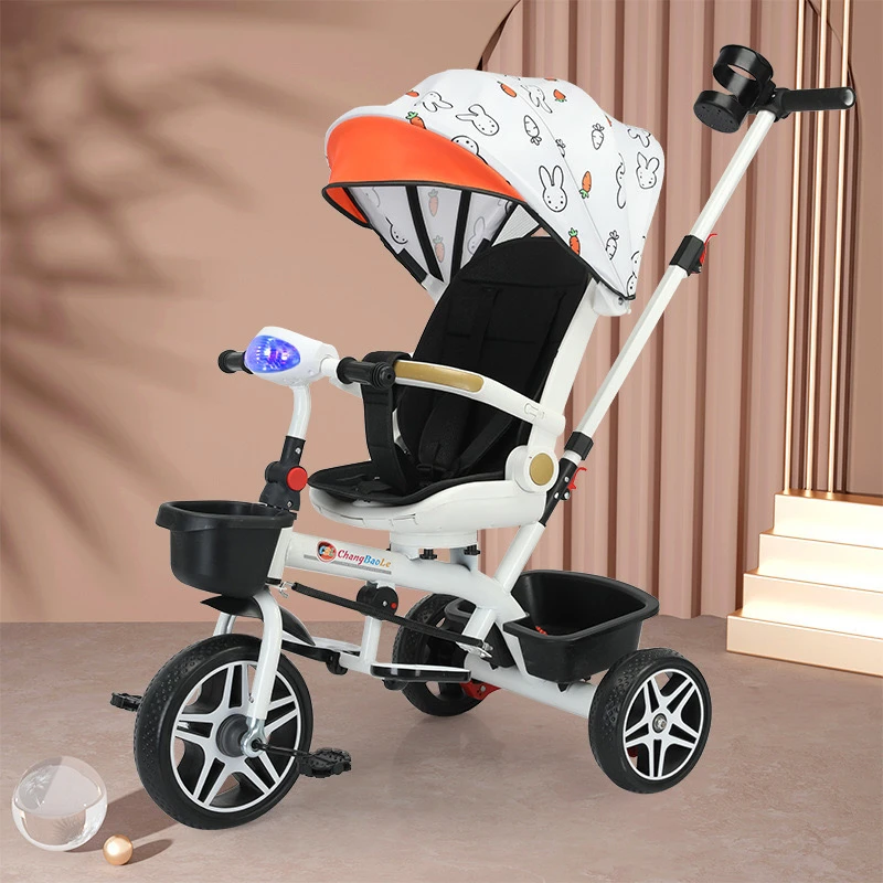 Direct selling wholesale outdoor riding popular children's tricycle 8 in 1 children's tricycle with EN71