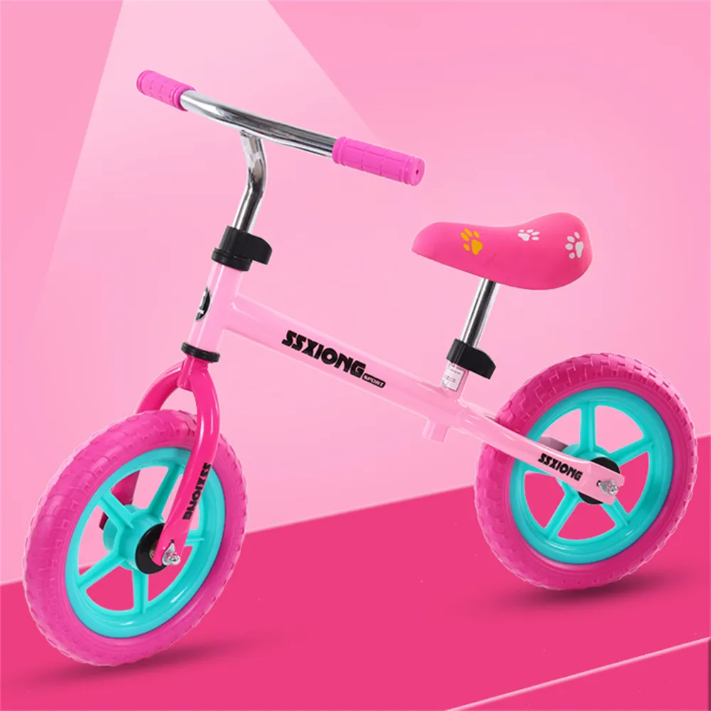 New Fashion Double Color Baby Balance Bike OEM Service Kids No Pedal Push Bike Simple Children Bicycle