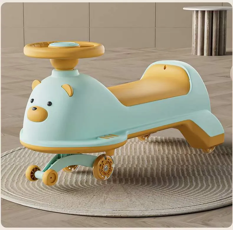 blue push car